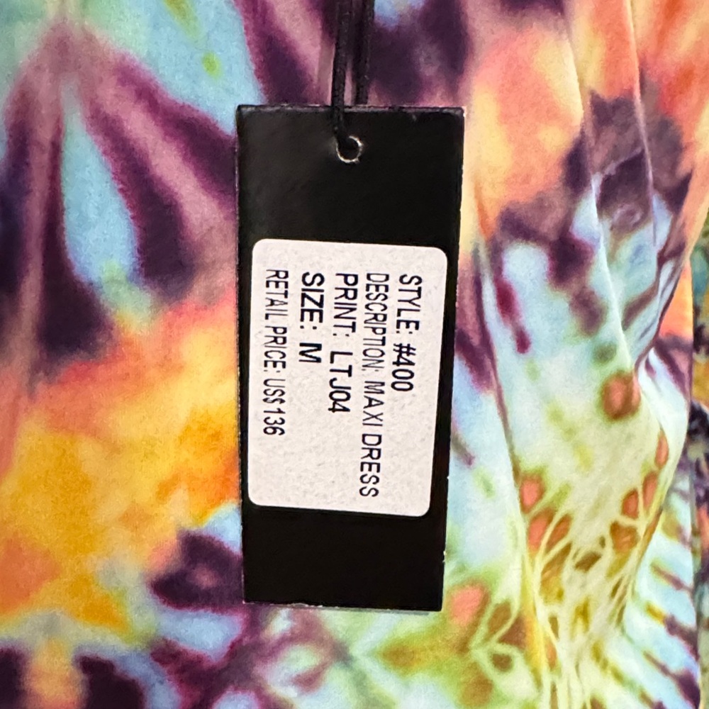Vibrant Tie-Dye Maxi Dress - Picture 4 of 4